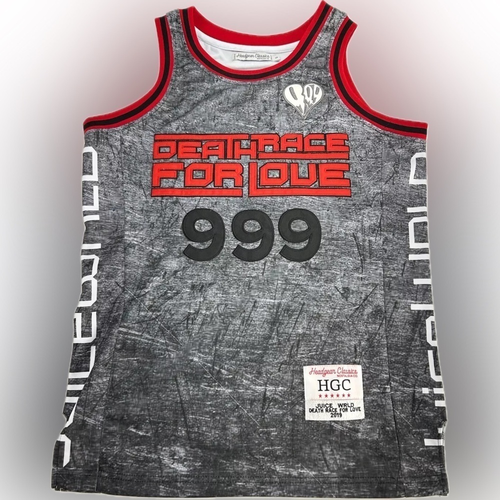 Headgear Classis Juice WRLD Death Race For Love Basketball Jersey Size L